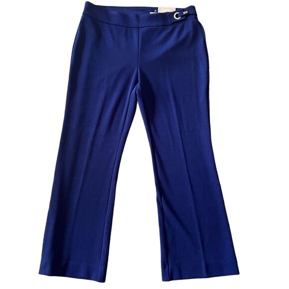 Chico's Blue Trousers Pull-on Textured Waffle sz 16 (3R Chico Sizing) NEW 🏷 - Picture 3 of 13